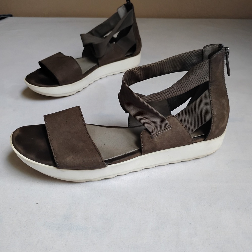 Eileen Fisher Shoes 8 Kash Sneaker Sandal Leather‎ Comfort Arch Support Nubuck